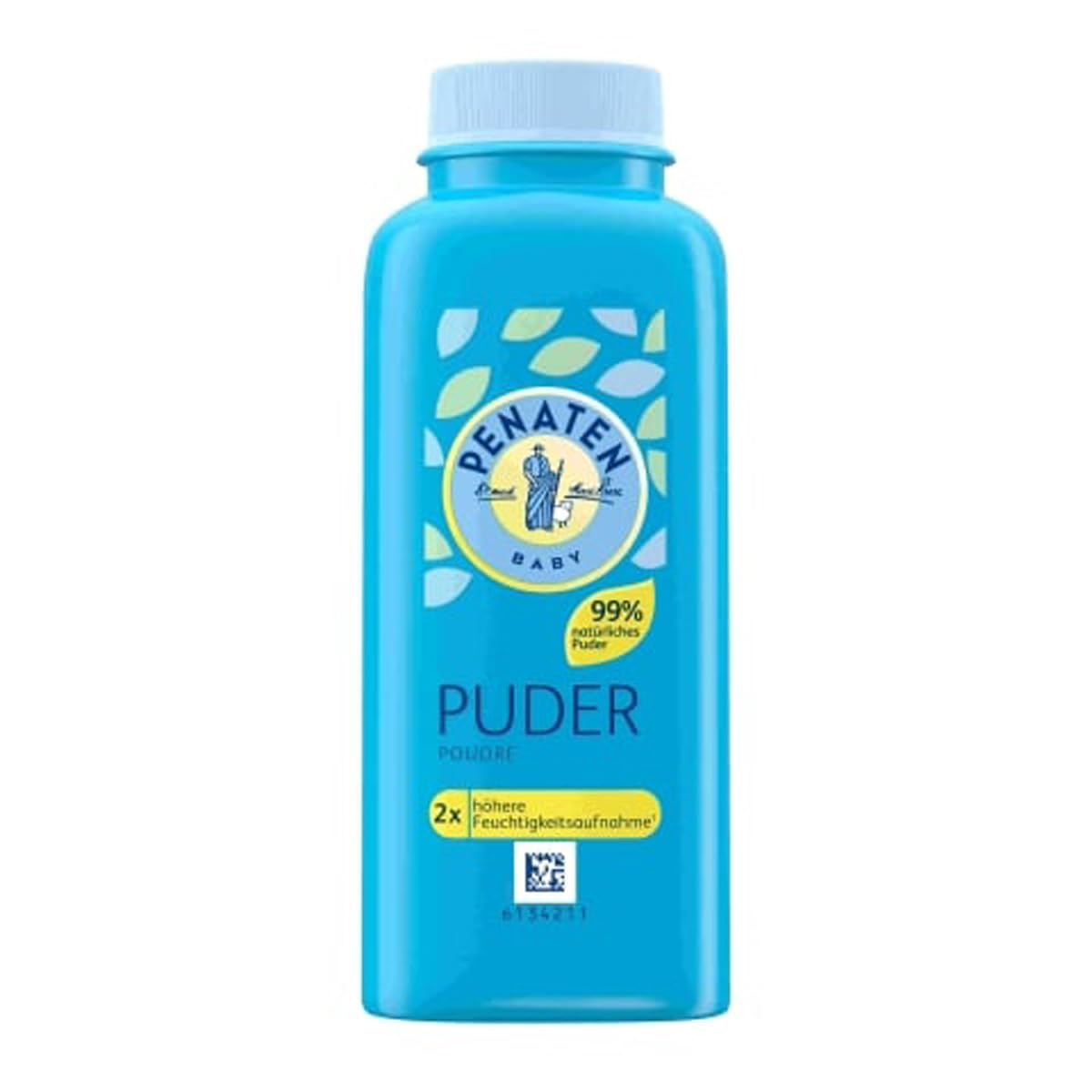 Penaten Baby Puder dusting bottle for comfortable, dry skin after bath.