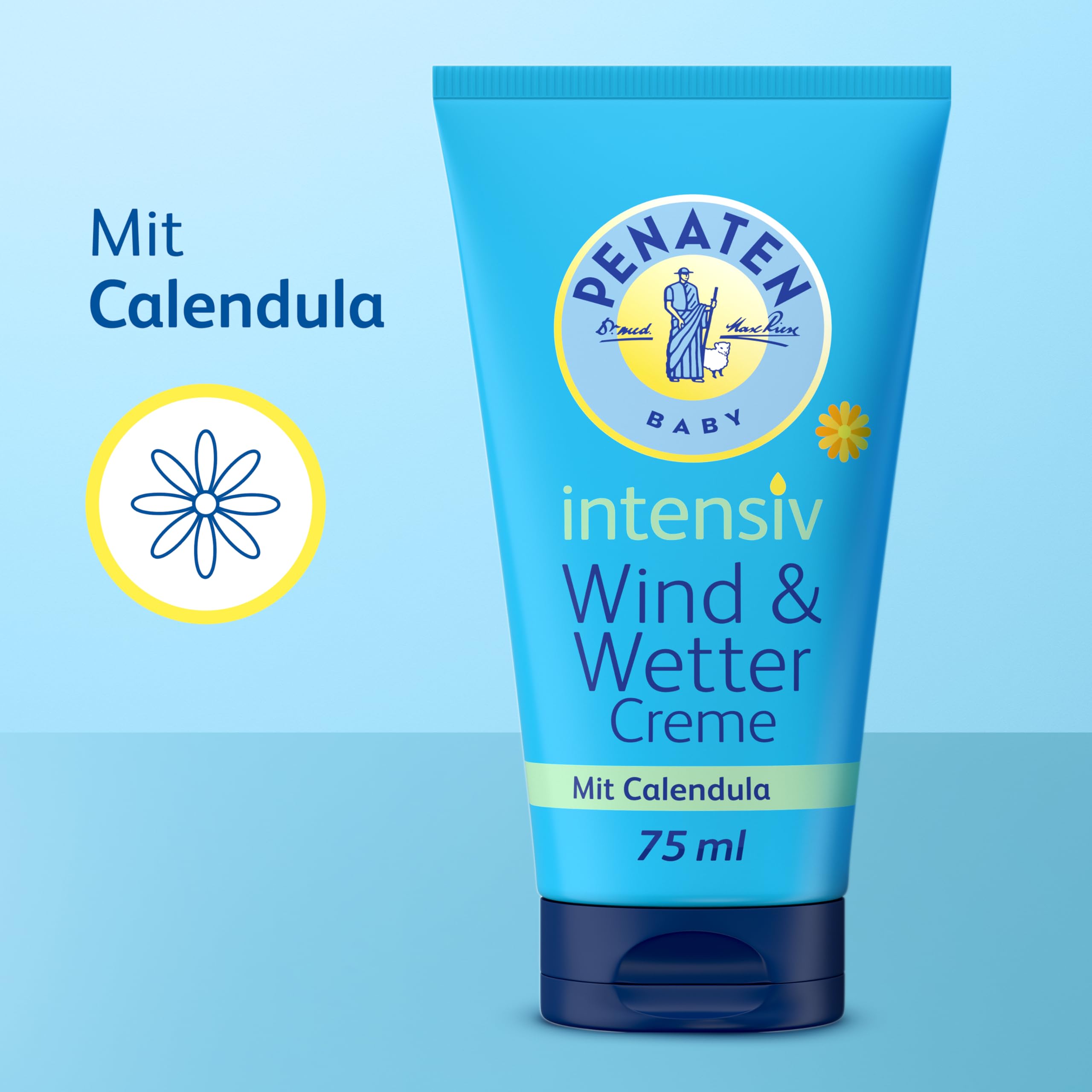 Penaten Wind & Weather Cream applied gently on baby skin.