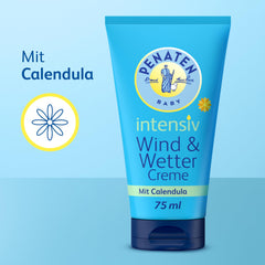 Penaten Wind & Weather Cream applied gently on baby skin.