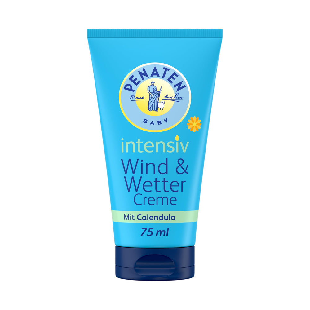 Penaten Wind & Weather Cream tube protects delicate baby skin in cold weather.