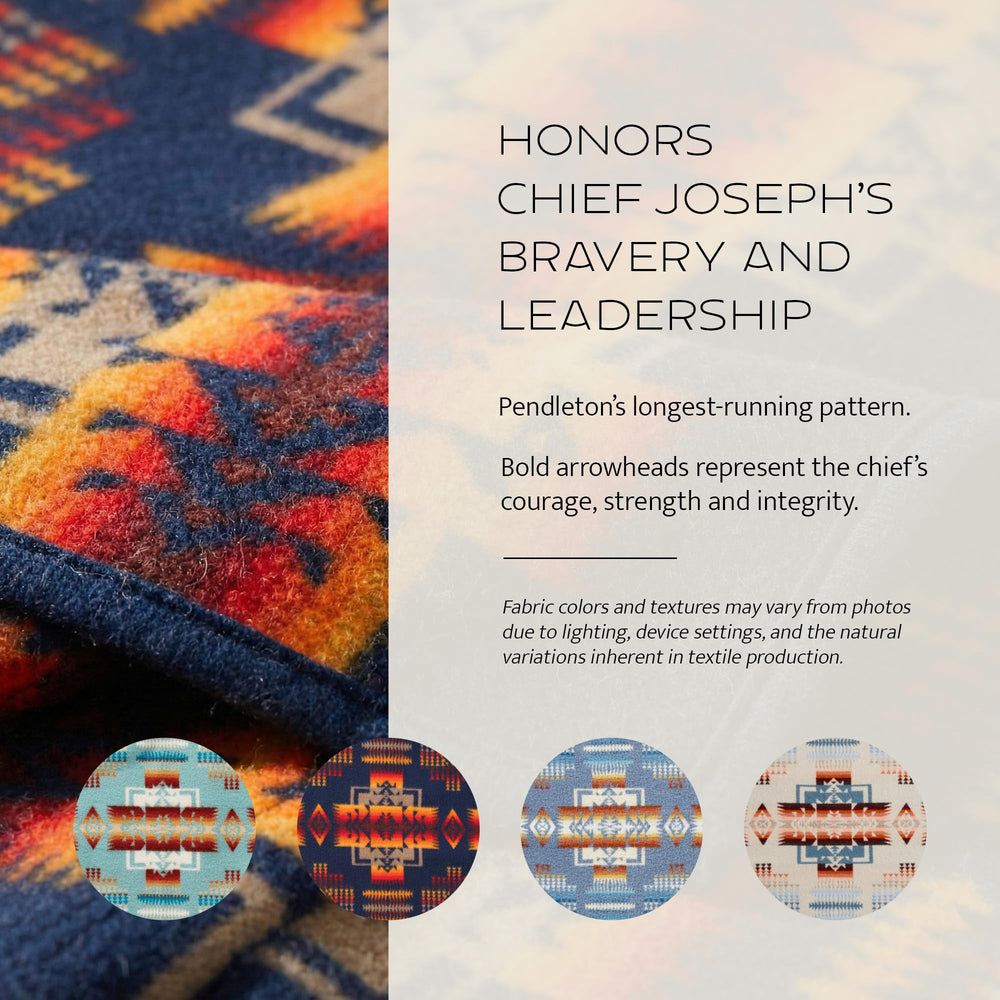 Pendleton Chief Joseph crib blanket reverses for two colorways in one