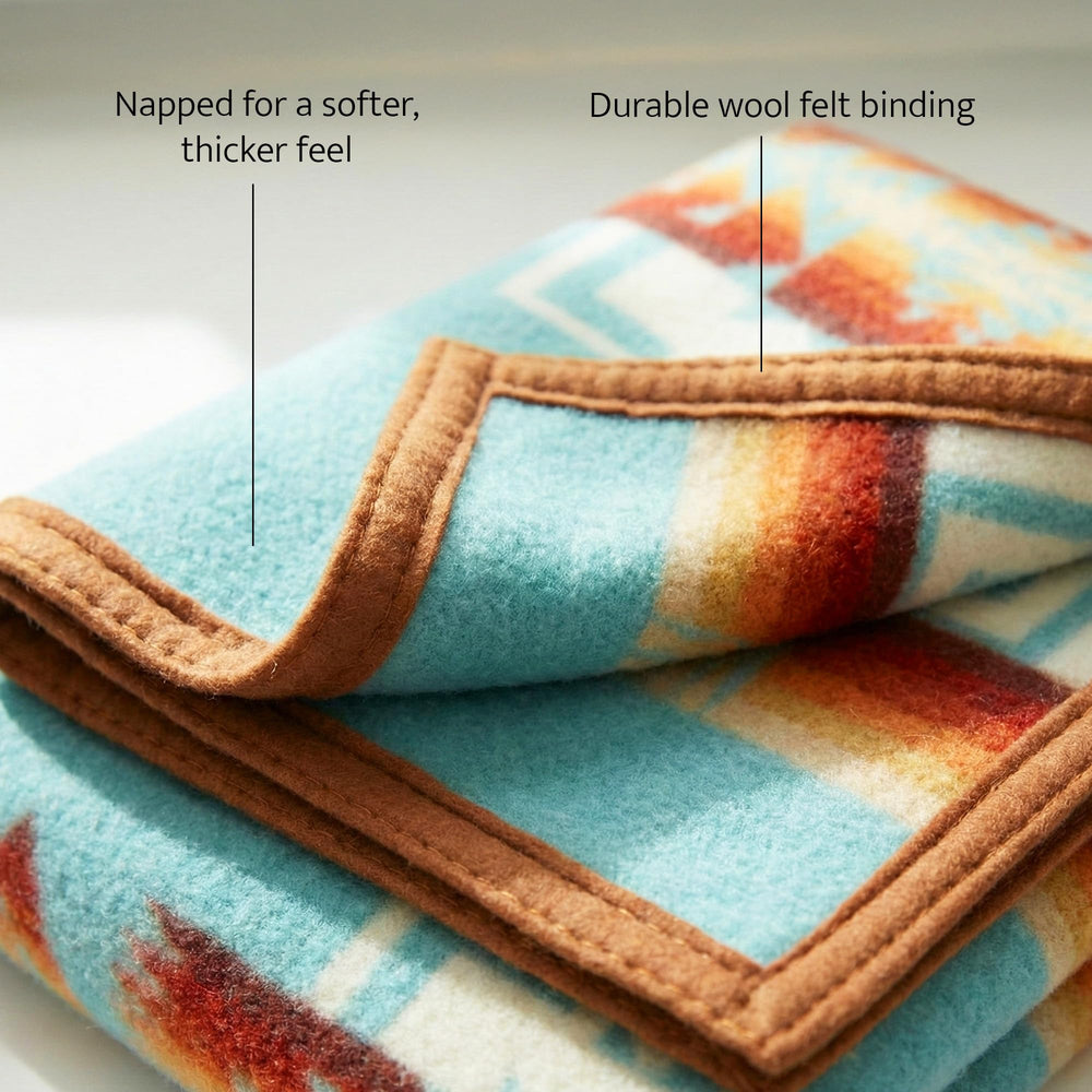 Pendleton Chief Joseph crib blanket wool cotton weave offers warmth and breathability