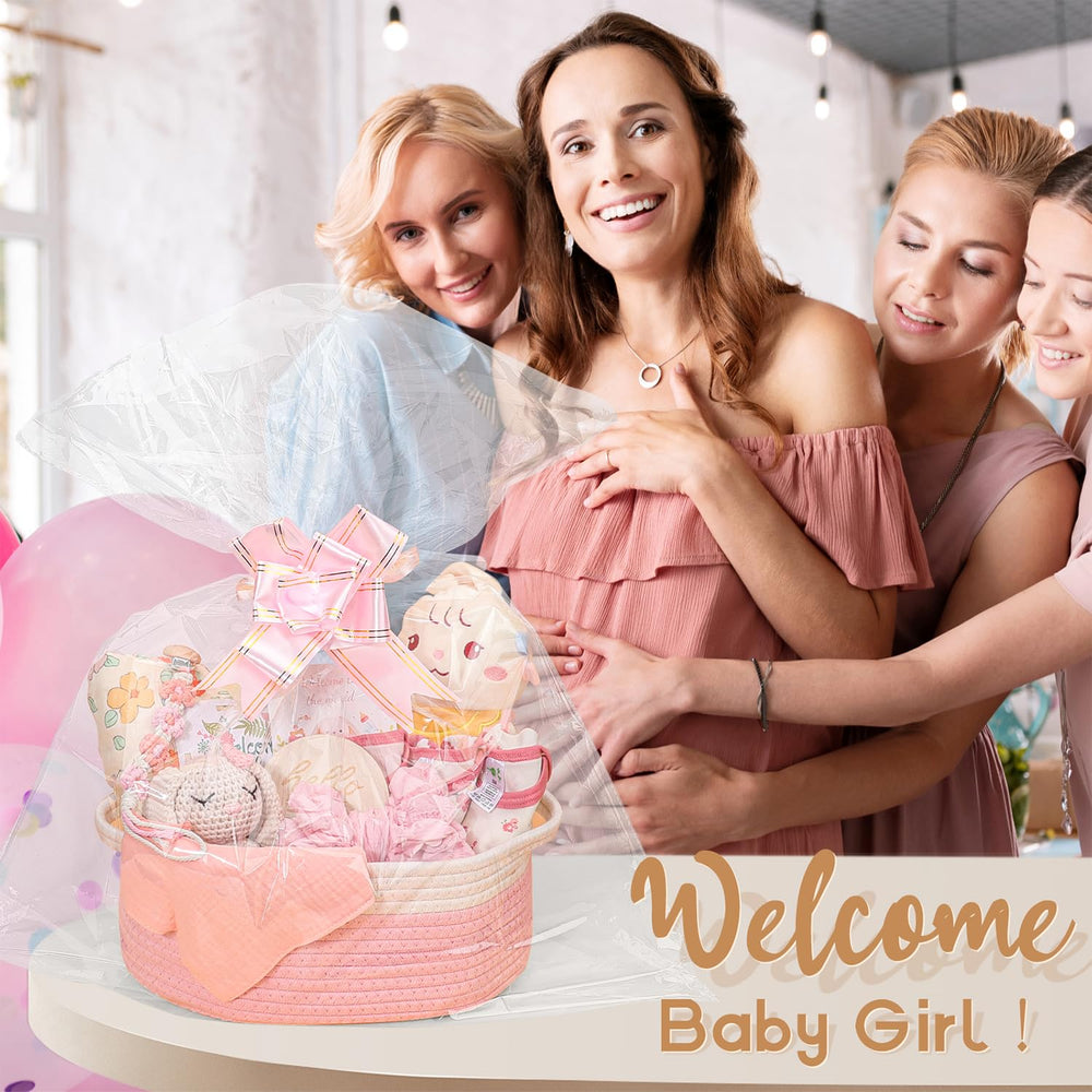 Pengtai baby girl gift basket pacifier clip—flower accent keeps pacifiers tidy.