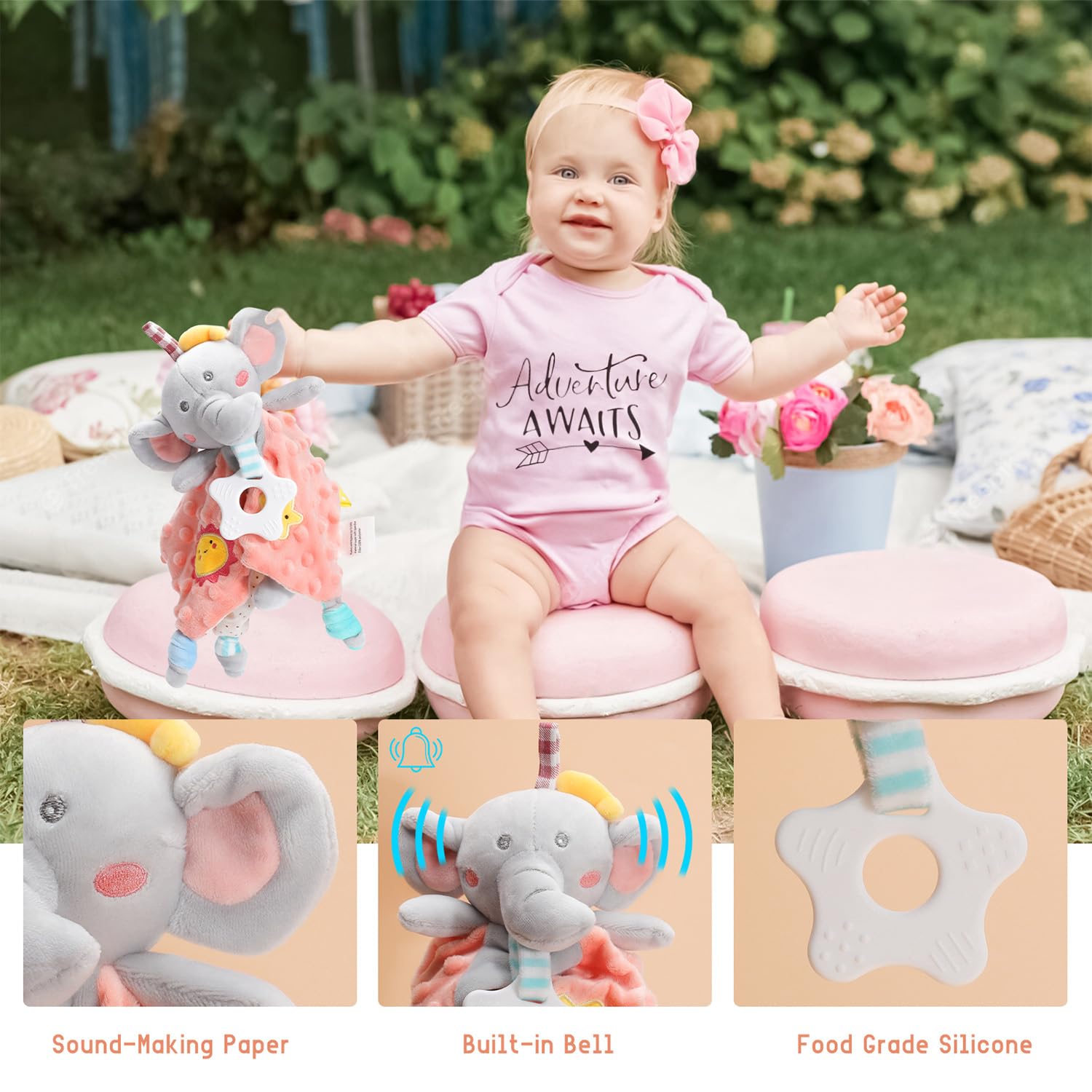Pengtai elephant blanket cozy and machine washable.