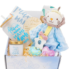 Pengtai blue mommy mug for comforting moments during nursing or tea breaks.