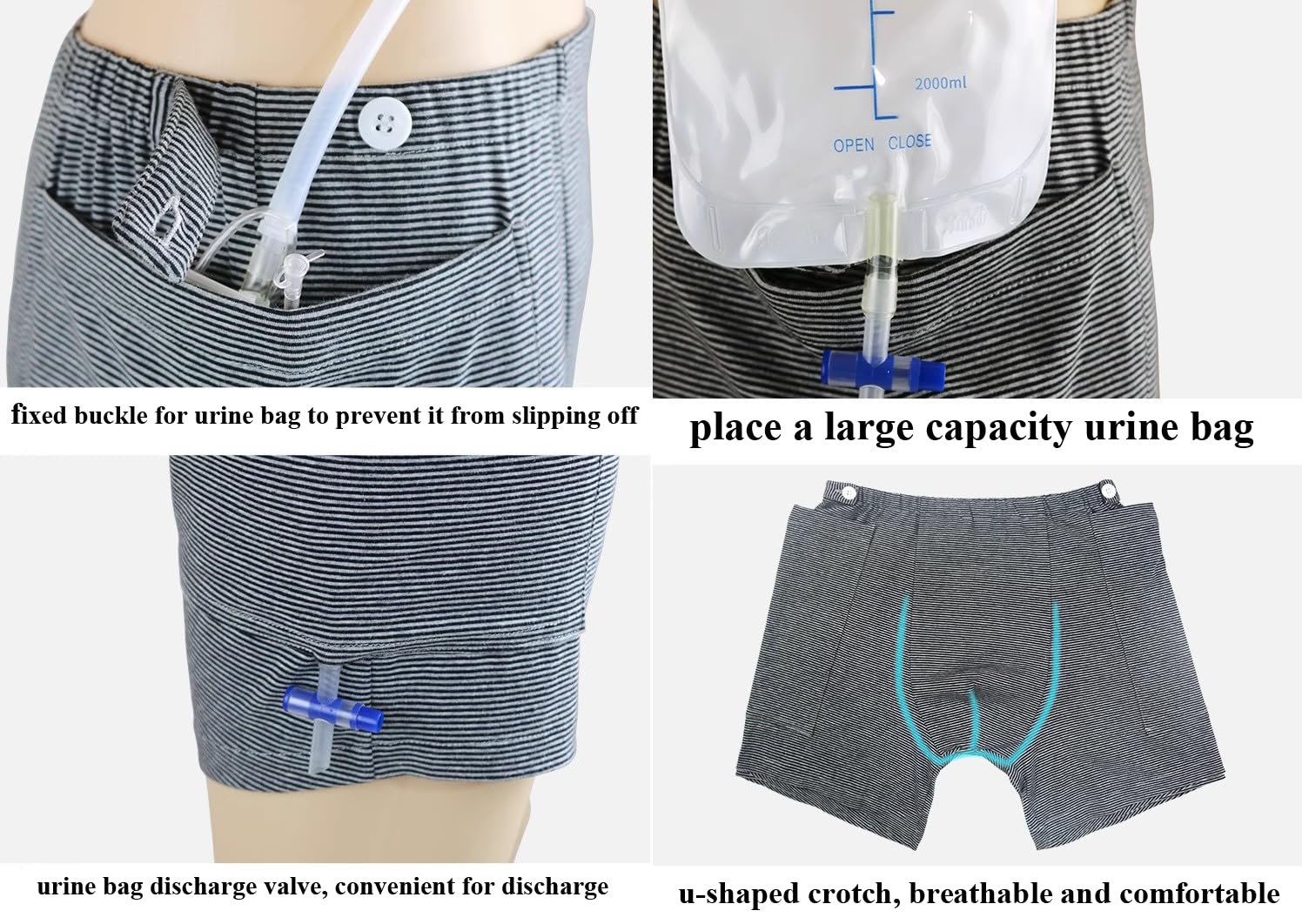 PENINSULA LOVE urine bag fixing buckle prevents slipping during movement.