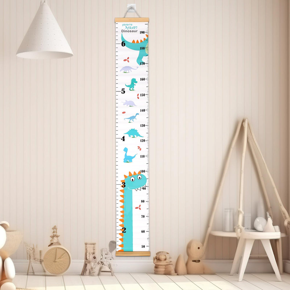 Penitue growth chart made of wood and canvas preserves vibrant colors over years.