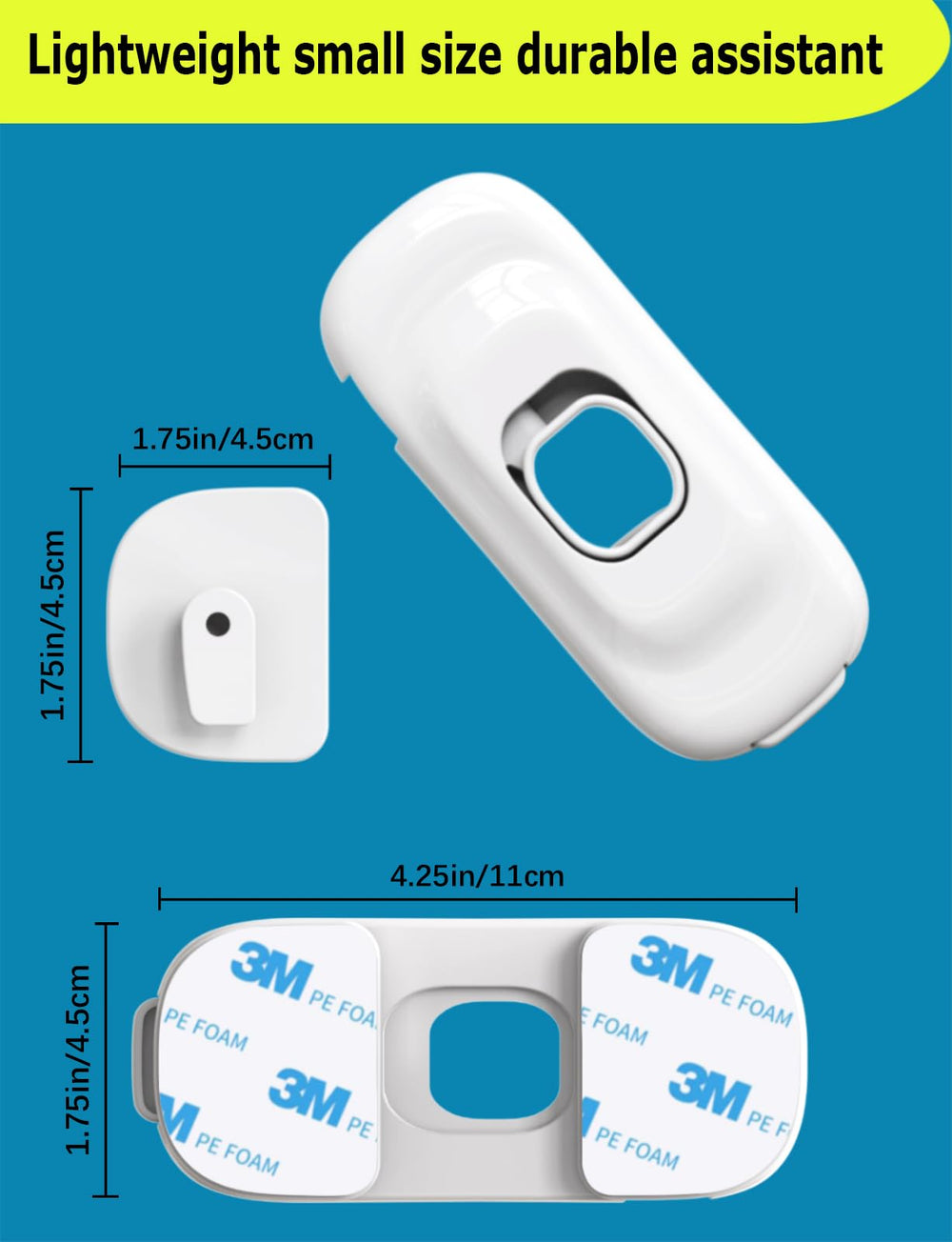 PENMAMA adhesive-backed fridge lock demonstrates tool-free installation on a refrigerator.