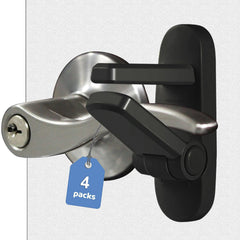PENMAMA door lever lock close-up, durable hinge for childproofing.