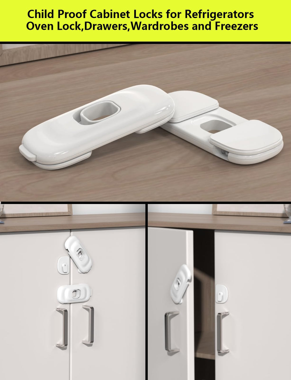 PENMAMA fridge and freezer lock- durable ABS construction for reliable use.