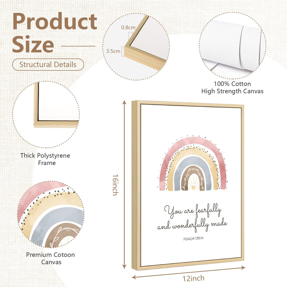 Pennclys bible verse nursery art print inspires gentle, faith-filled decor.