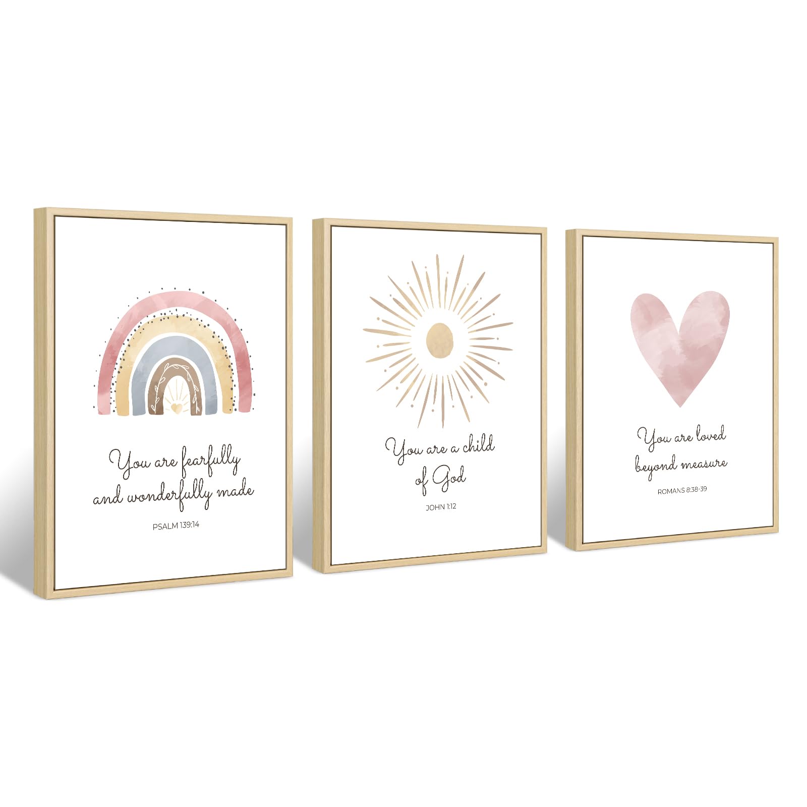 Pennclys boho nursery wall art heart with rainbow enhances cozy play area.