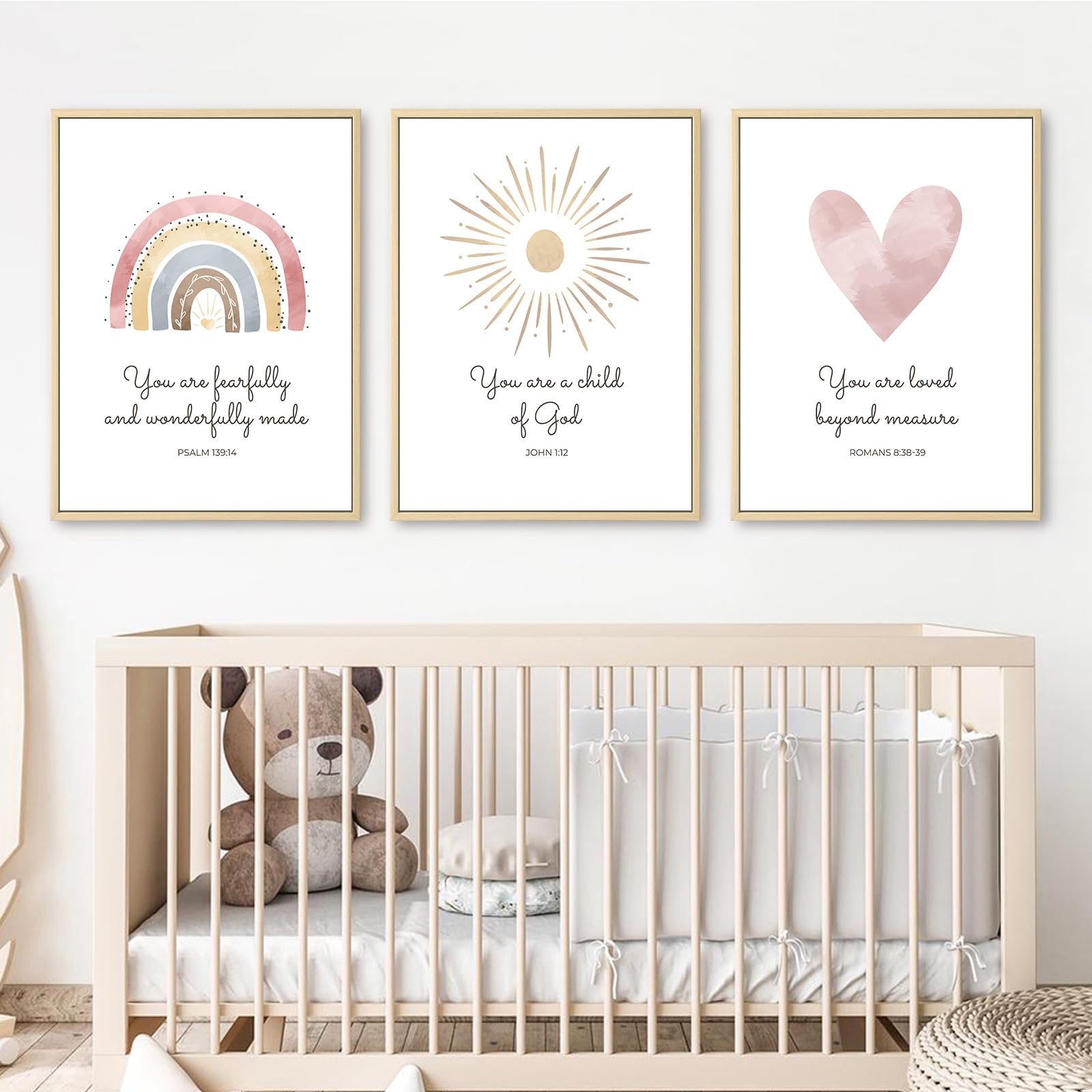 Pennclys boho sun nursery print adds delightful wall accents.