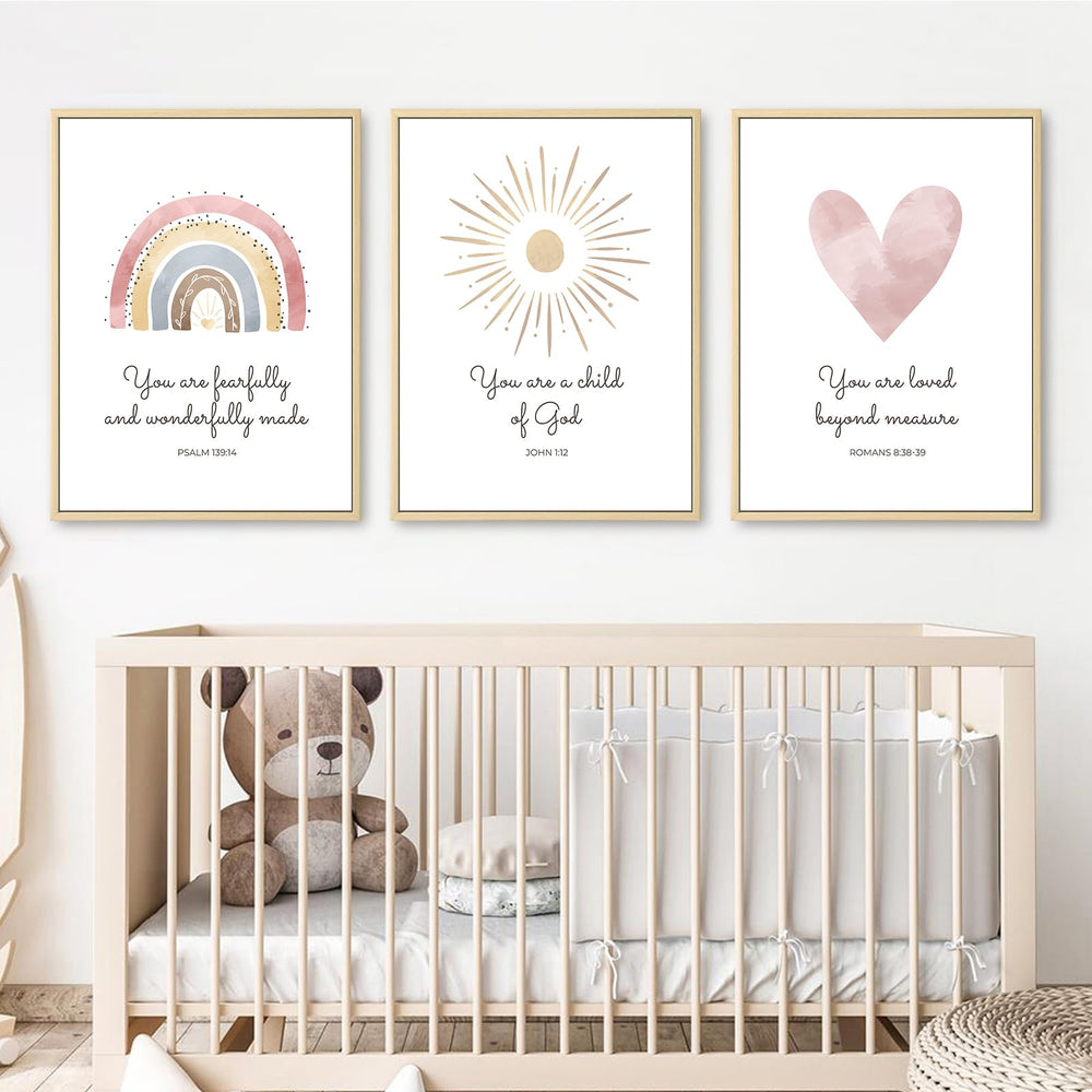 Pennclys boho sun nursery print adds delightful wall accents.