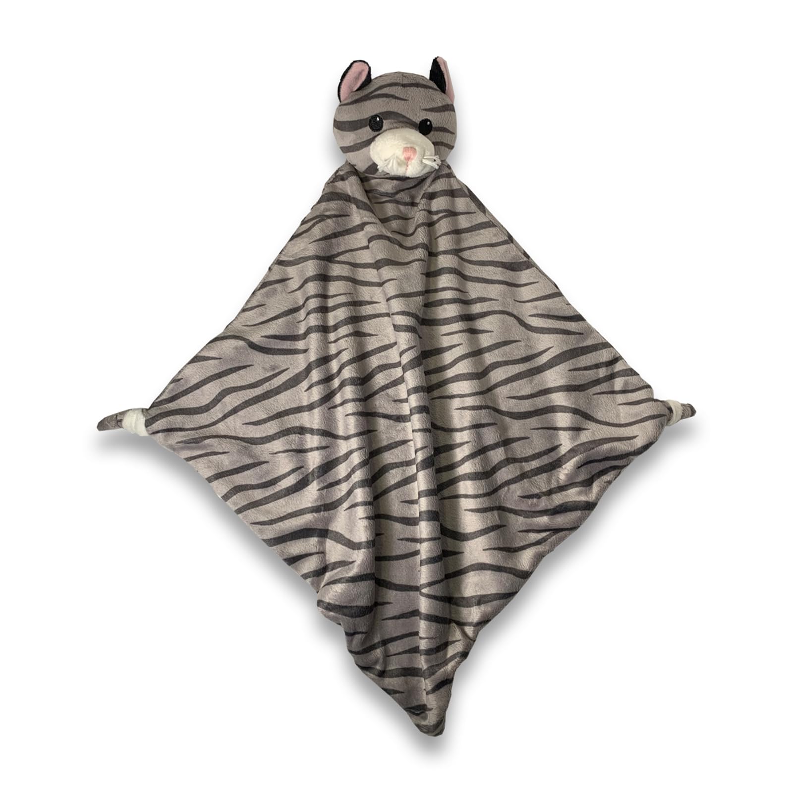 Pepe n Tito cat plush security blanket head provides soothing sensory input for newborns.