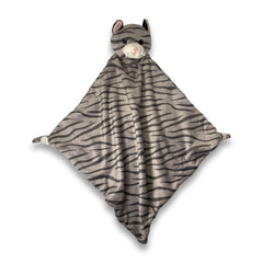 Pepe n Tito cat plush security blanket head provides soothing sensory input for newborns.