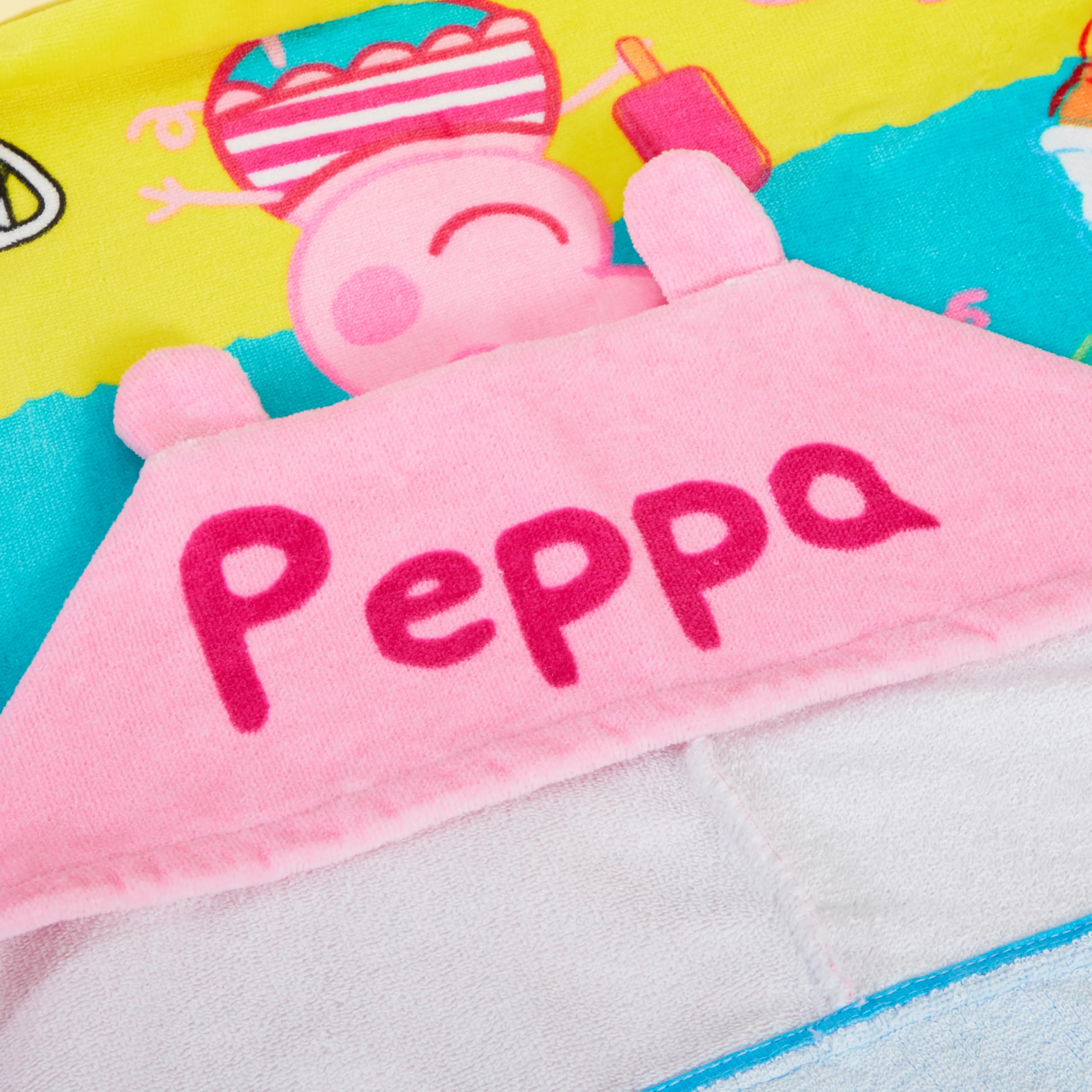 Peppa Pig hooded towel made of 100% cotton for softness