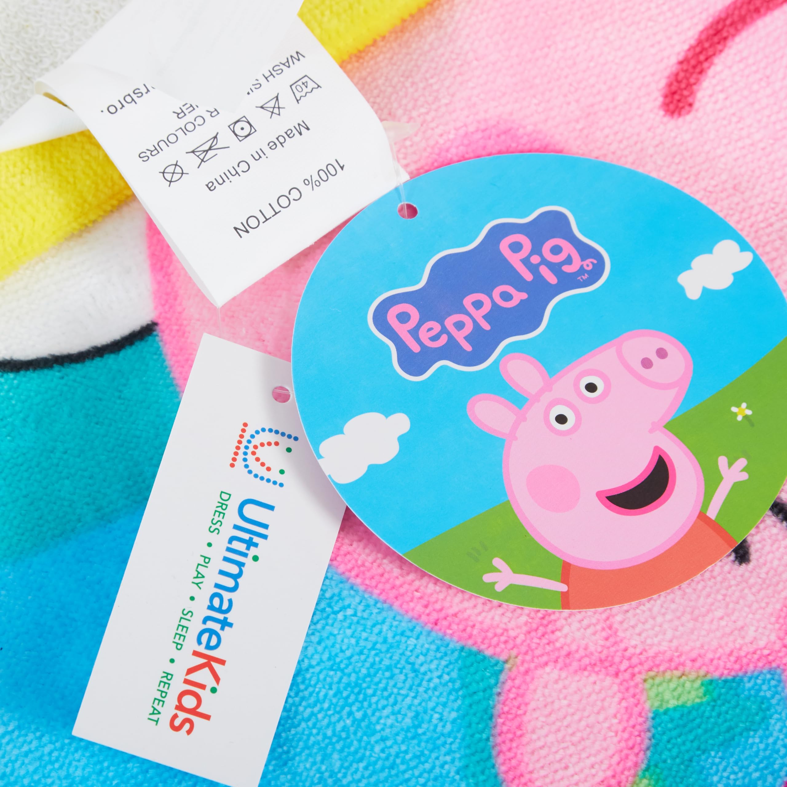 Peppa Pig hooded towel after bath time and swimming