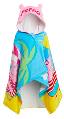 Peppa Pig hooded towel with 3D ears for playful drying after bath