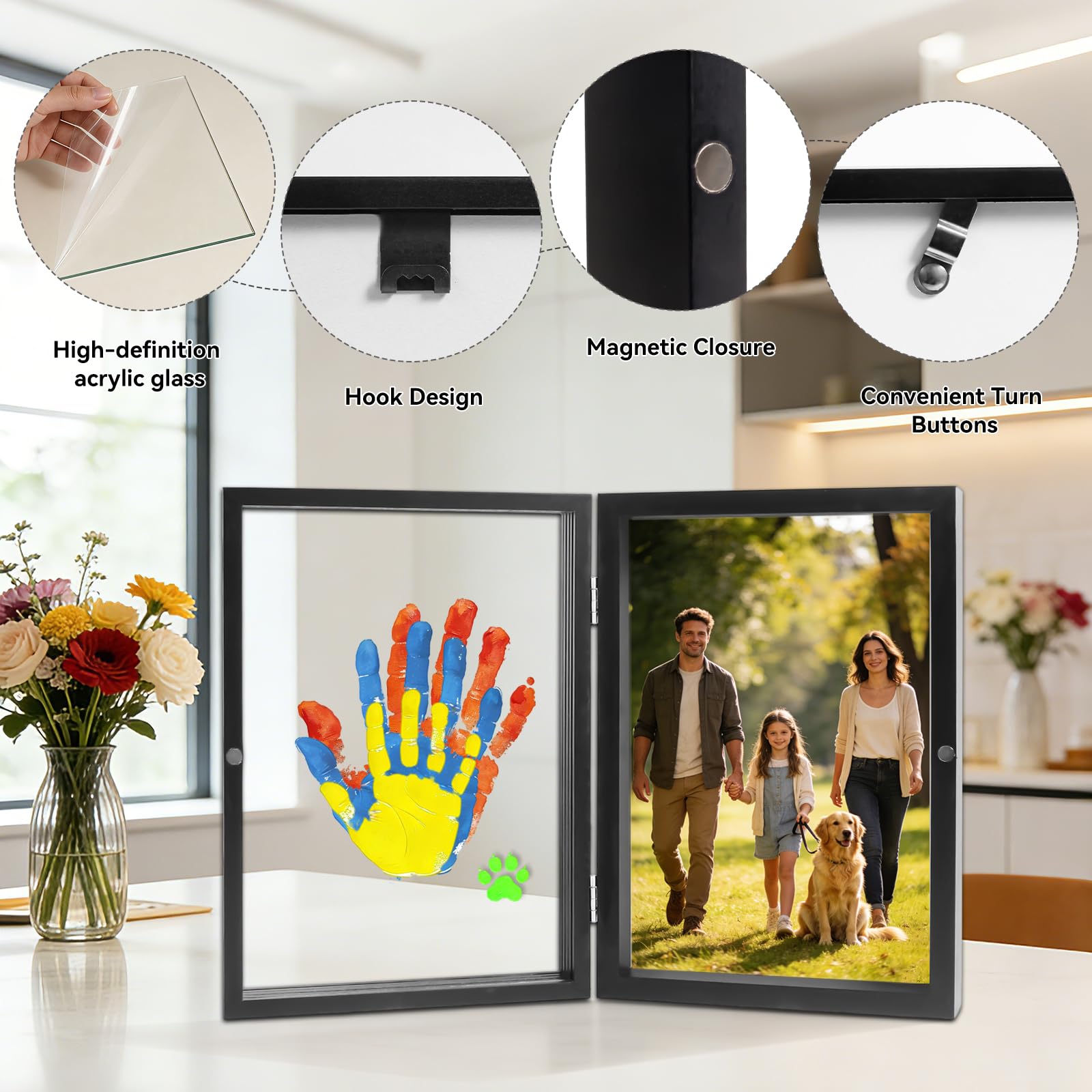 Pequecom handprint kit includes a brush and marker for details.