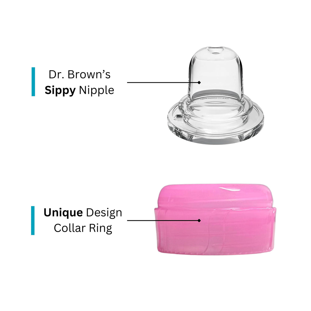 Pequeño BPA-free collar material with reduced plastic for eco-conscious feeding.