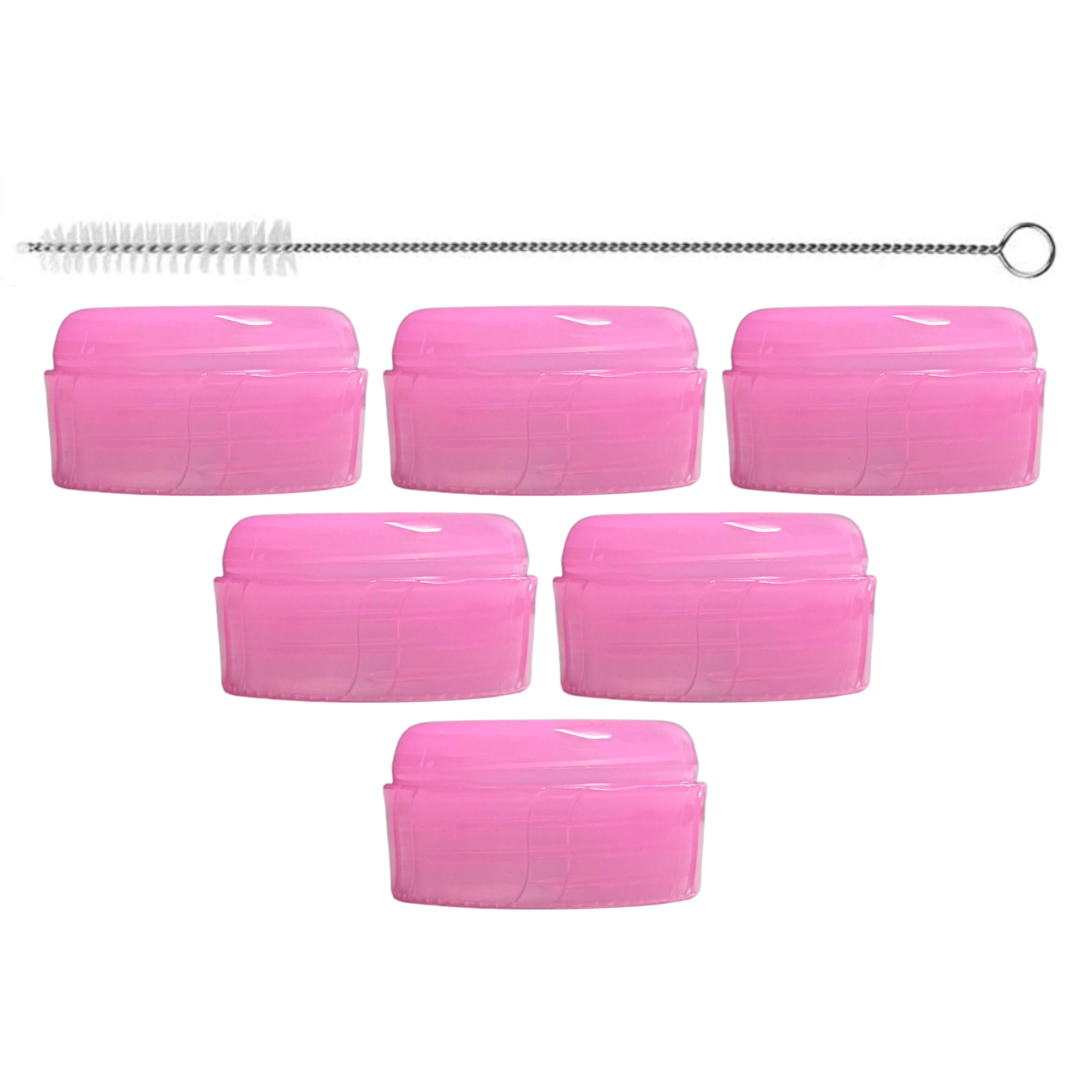 Pequeño replacement nipple ring collar pink, six-pack for Dr. Brown's Narrow bottles, mess-free.