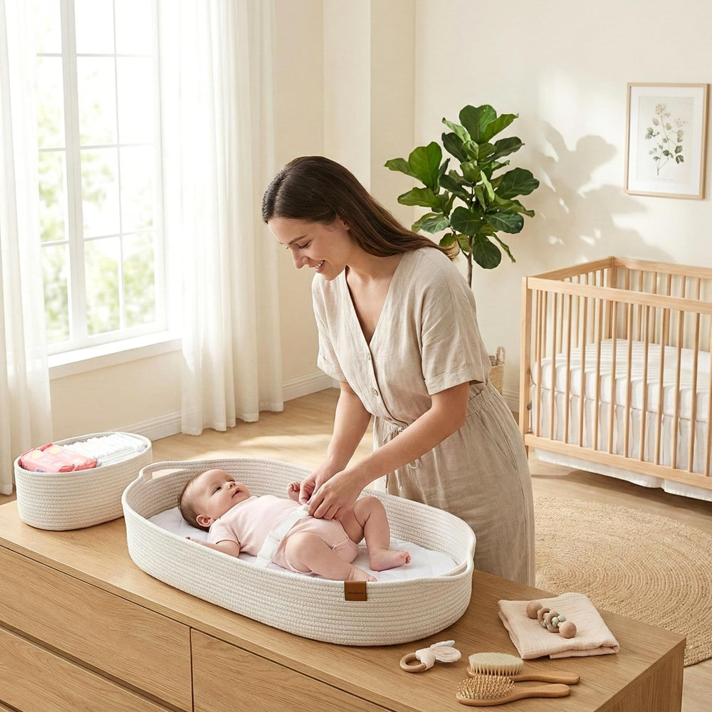 Perabella photography prop, baby photo shoots with a stylish basket.