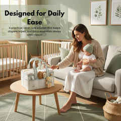PeraBella felt exterior offers a soft, premium look for changing tables.