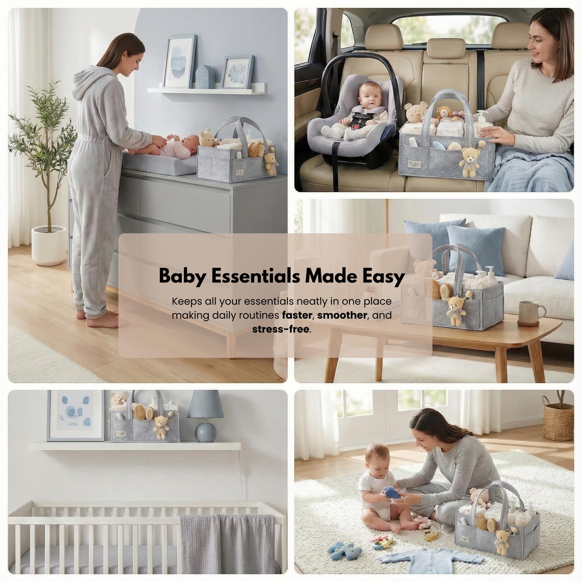 PeraBella premium felt exterior adds soft style to nursery storage.