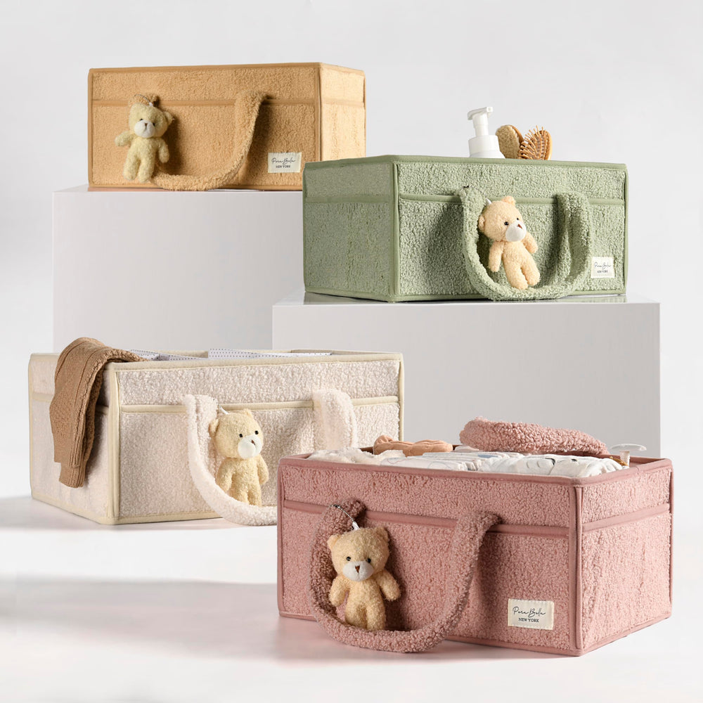 PeraBella large nursery storage measures 15 by 10 by 7 inches to maximize space.