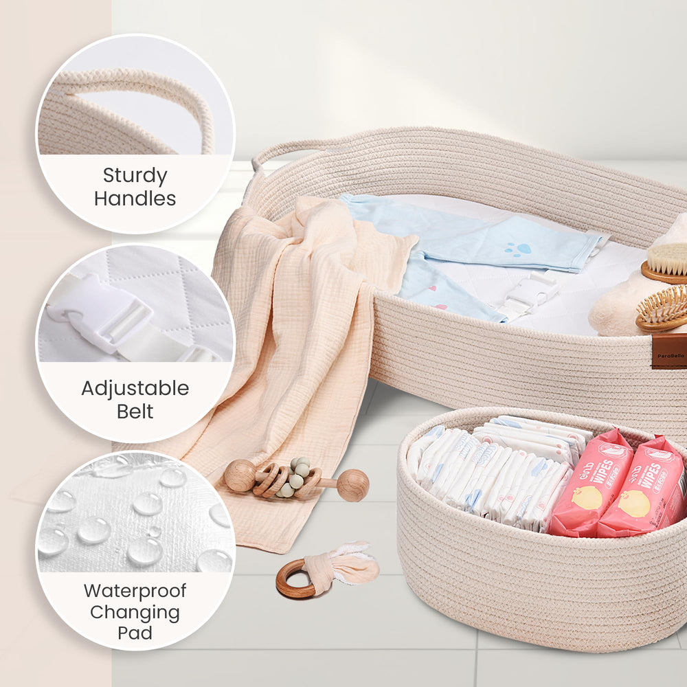 Perabella dresser topper in nursery, versatile for toys and storage.