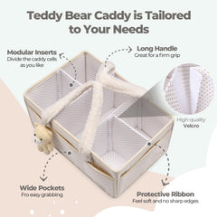 PeraBella nursery storage basket keeps wipes, creams, and toys neatly organized.