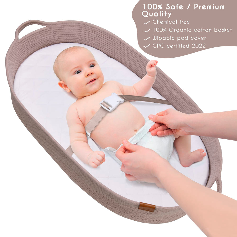 PeraBella XL travel-friendly basket fits car trips and hotel stays.