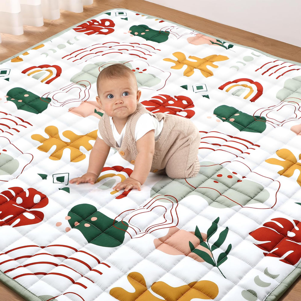 Percozzi boho baby play mat with ABC letters for curious minds