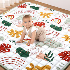 Percozzi boho baby play mat with ABC letters for curious minds
