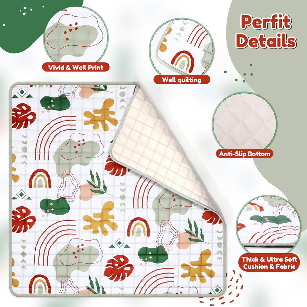 Colorful boho pattern on Percozzi mat boosts sensory exploration during play