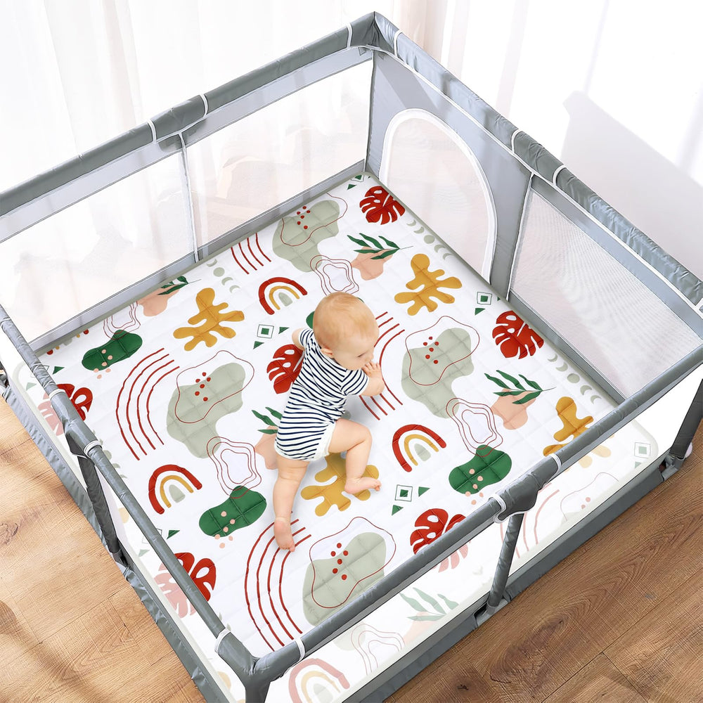 Percozzi boho play mat has non-slip fabric for safety