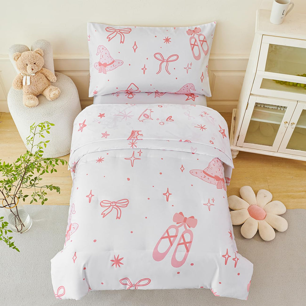 PERFEMET bow comforter dancing shoes magic hat — playful motif fuels imagination.