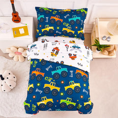 PERFEMET car print toddler flat sheet adds car-themed fun to bedtime