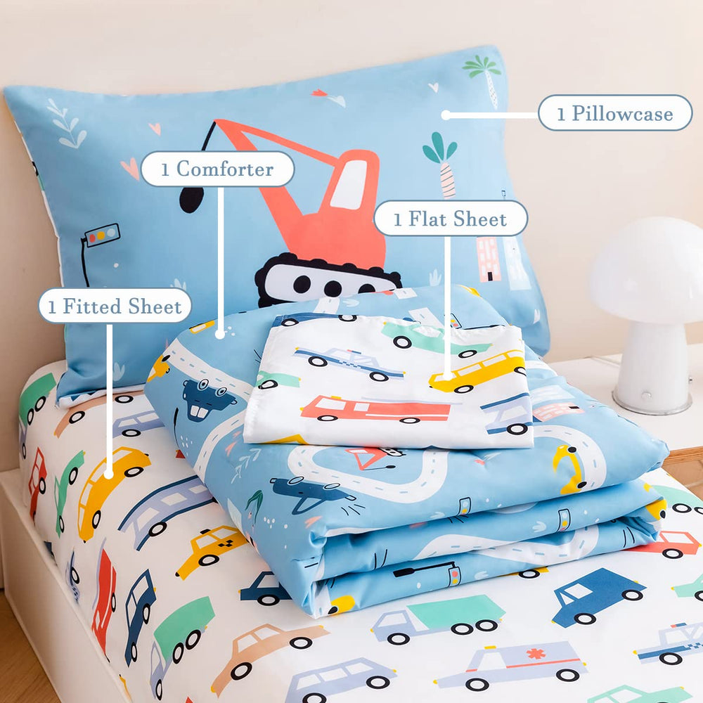 PERFEMET pillowcase with cars for a cozy bedtime routine