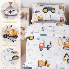 PERFEMET tractor-pattern pillowcase adds soft, machine-washable comfort