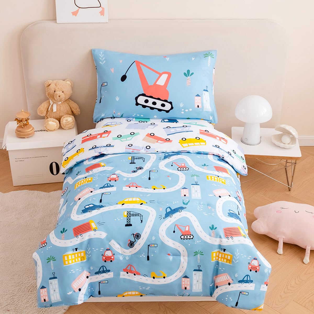 PERFEMET 4-piece toddler bedding, packaged neatly for easy gifting