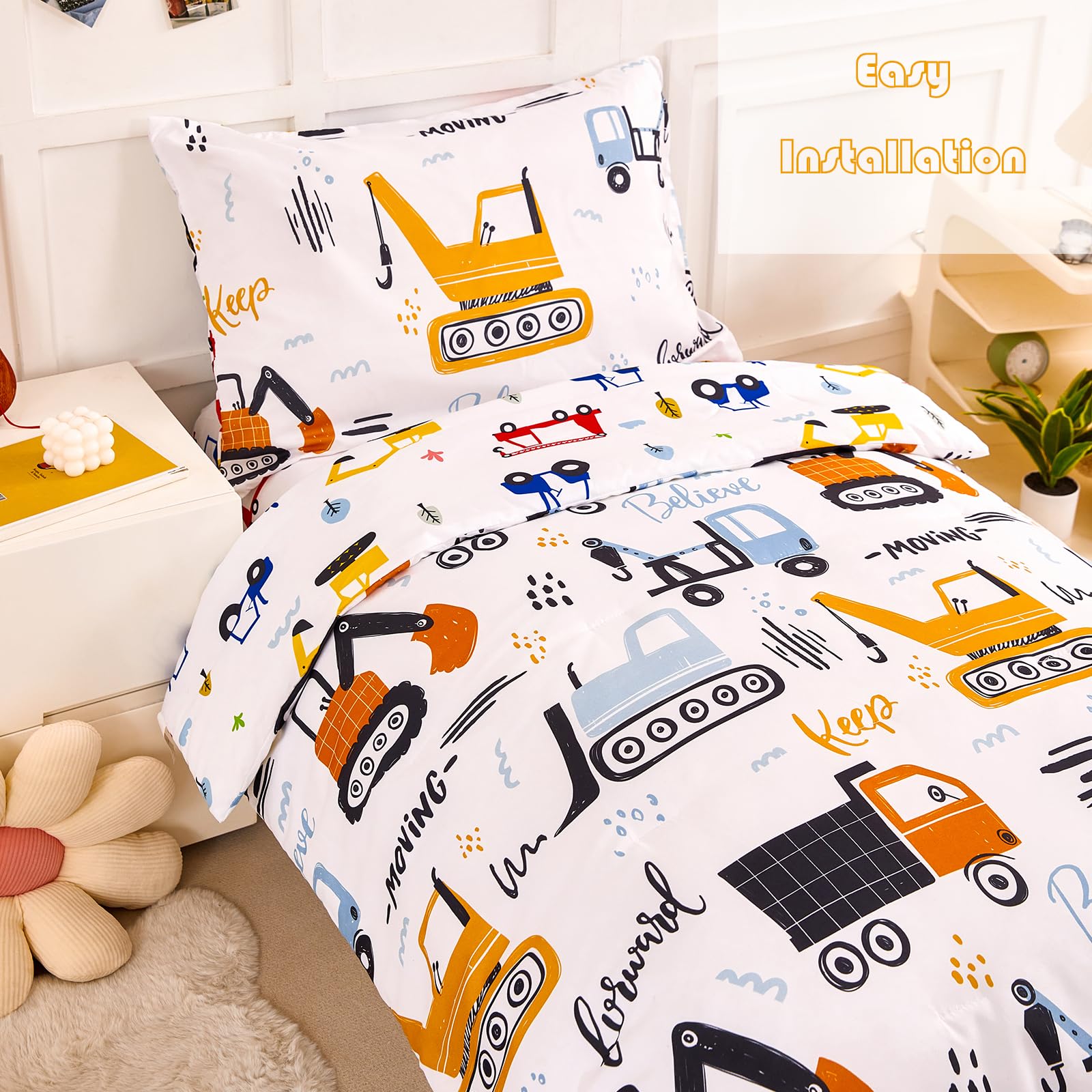 PERFEMET car motif pillowcase simplifies mornings with easy washing