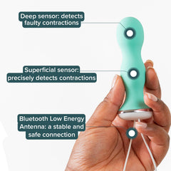 Perifit game-play scene showing pelvic floor control during play.