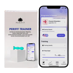 Perifit device in hand for discreet home pelvic floor training.