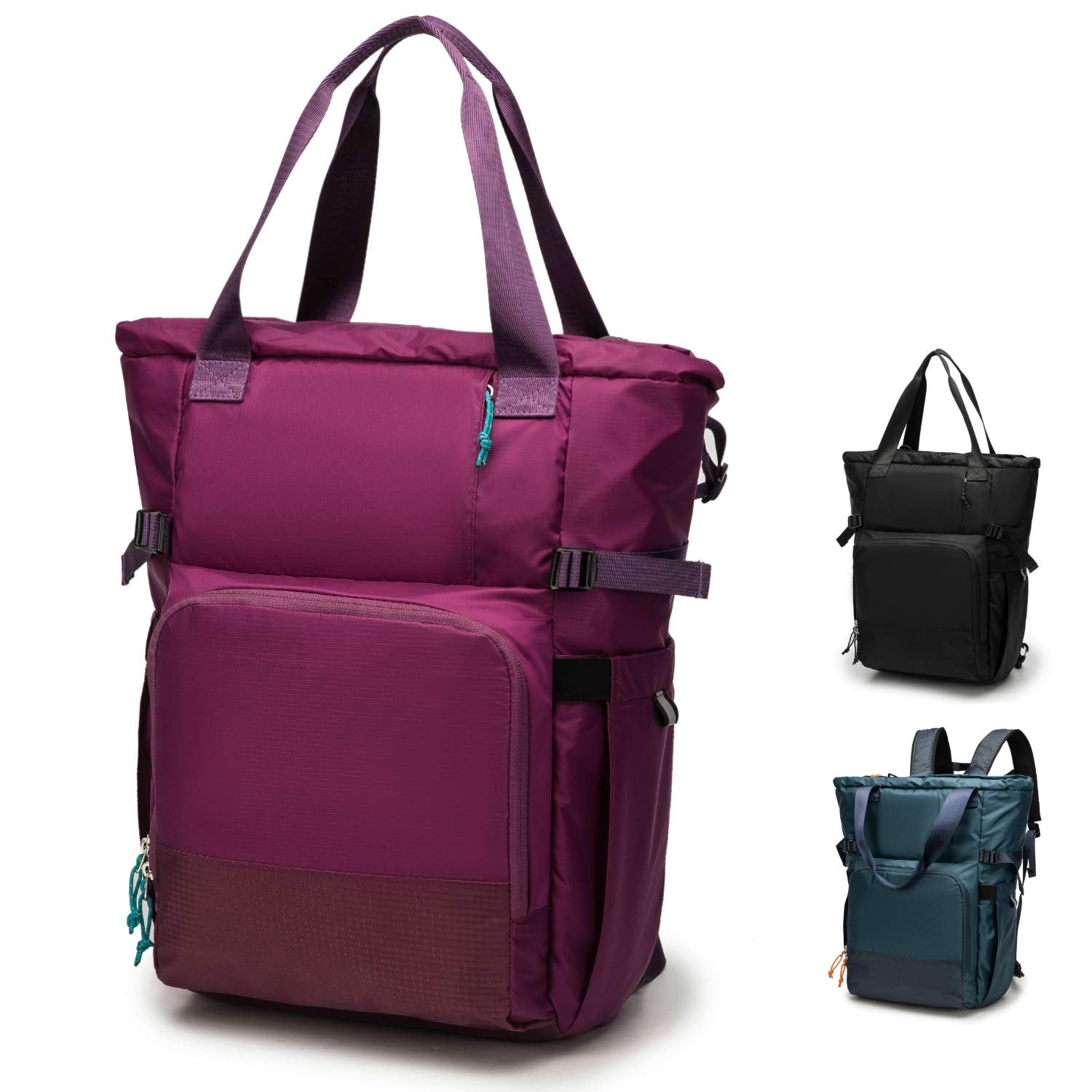 Perilogics diaper bag backpack with stroller clips for hands-free outings.