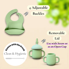 Perlyna Variety silicone bib catching drips to protect clothes