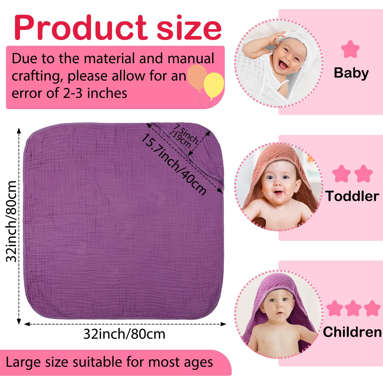 Soft-touch fabric is gentle on delicate skin and machine washable