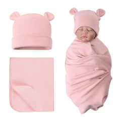PESAAT cotton baby swaddle set with cozy blanket for all day comfort