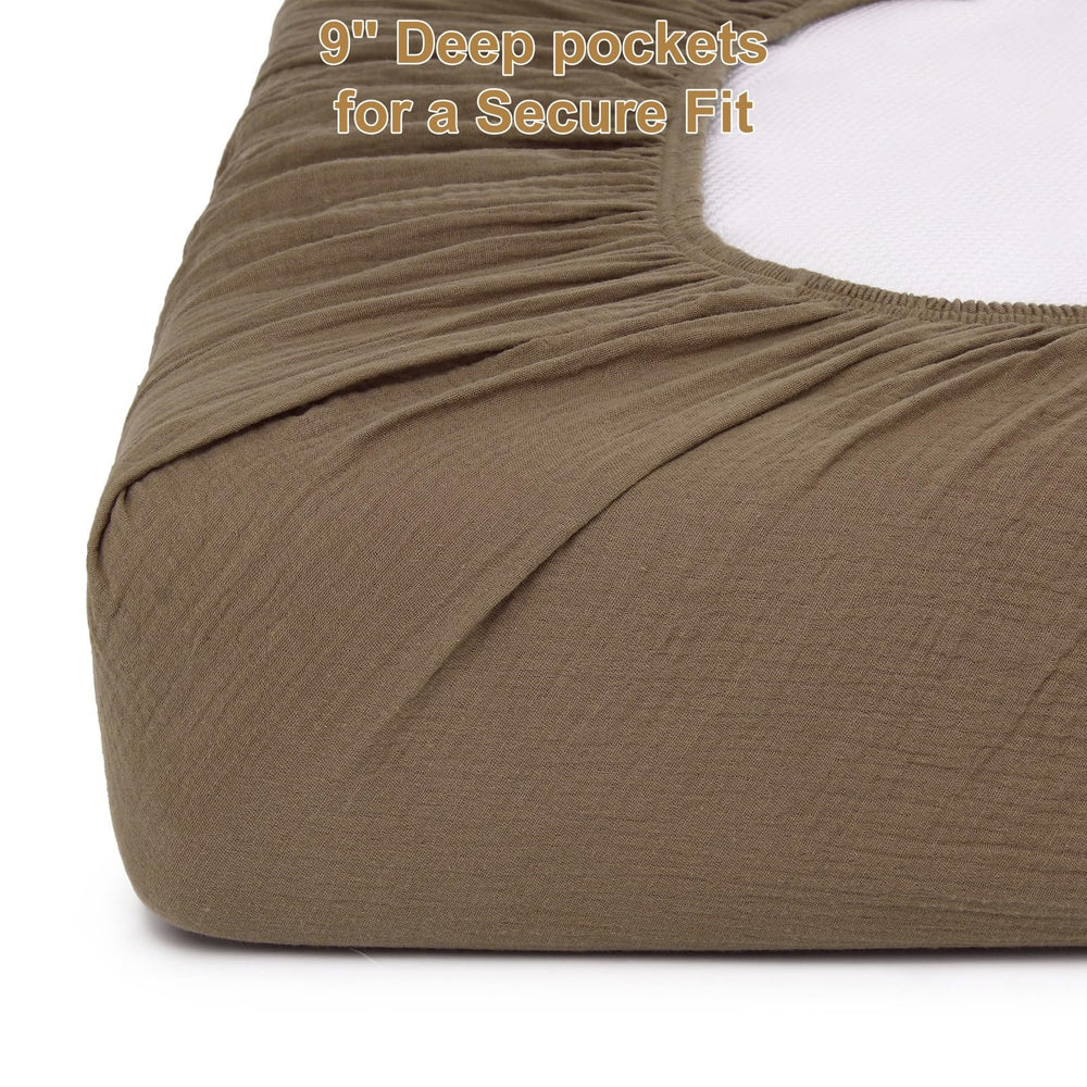 Pet Rejoir 2-pack crib sheets, convenient for frequent laundry days.